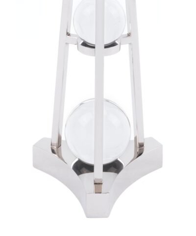 Zuo Candle Holder With Orbs Small Nickel