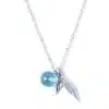 Stroll Girl 925 Sterling Silver Crystal Temperament Wild Cute Fishtail Necklace