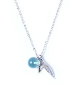 Stroll Girl 925 Sterling Silver Crystal Temperament Wild Cute Fishtail Necklace