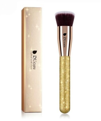 Golden Flat Top Foundation Kabuki Face Make Up Brushes