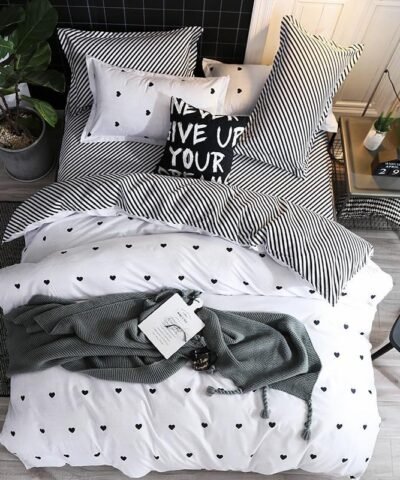 200TC Little Heart Bedding 4pcs Sheet Set,