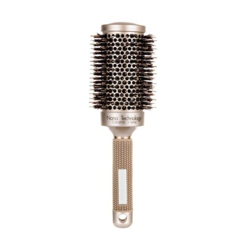 Icoco Nylon & Bristle Aluminium Hair Comb Round Ceramic Brush