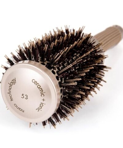 Icoco Nylon & Bristle Aluminium Hair Comb Round Ceramic Brush
