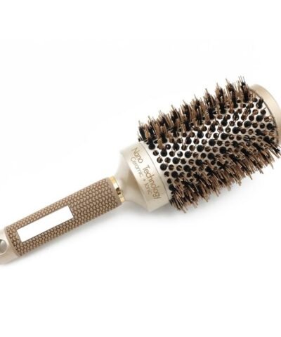 Icoco Nylon & Bristle Aluminium Hair Comb Round Ceramic Brush