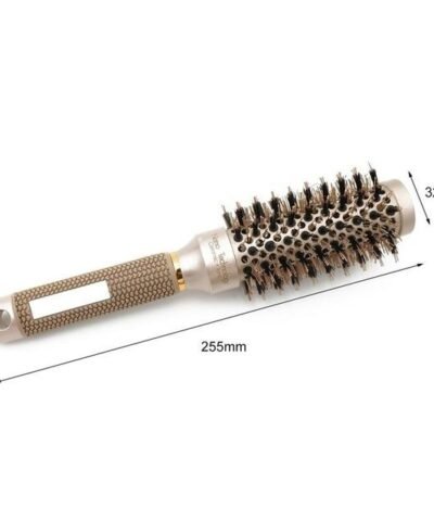 Icoco Nylon & Bristle Aluminium Hair Comb Round Ceramic Brush