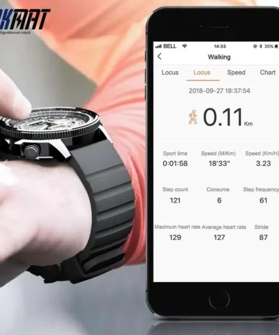 Lokmat Men's Bluetooth Sport Waterproof Pedometers Smartwatch for Ios Android Phone