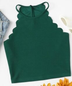 Women's Summer Fitness Skinny Tight Bustier Crop Top Tee