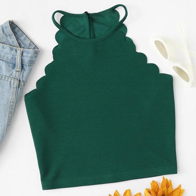 Women's Summer Fitness Skinny Tight Bustier Crop Top Tee