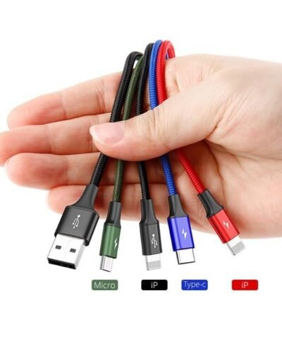 USB Cable for iPhone Xs Max XR X 4 in 1