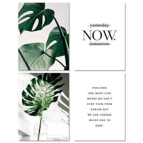 Nordic Canvas Modern Prints Plant Leaf