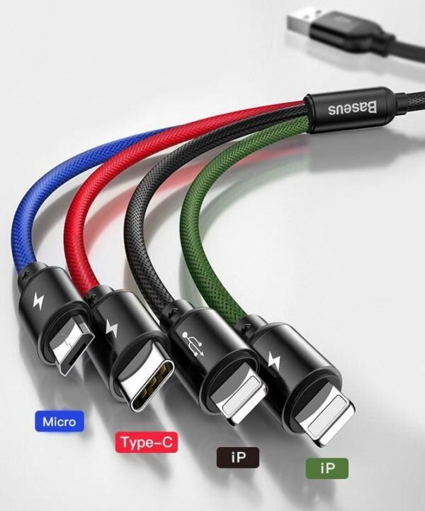 USB Cable for iPhone Xs Max XR X 4 in 1