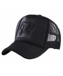 Men's Mesh Leopard Logo Curved Baseball Caps