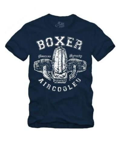 Men's Shirt for Biker with Boxer Aircooled Print in Grey, Black, Red