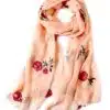 Women's Spring Embroidery Floral Scarf