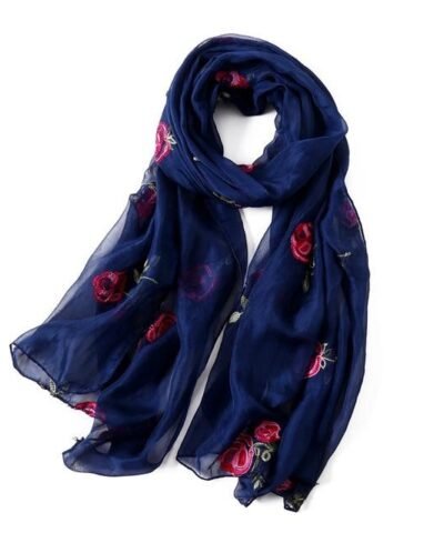 Women's Spring Embroidery Floral Scarf