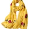 Women's Spring Embroidery Floral Scarf