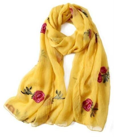 Women's Spring Embroidery Floral Scarf