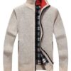 Men's Sweaters Warm Cashmere Wool Zipper Cardigan Sweaters