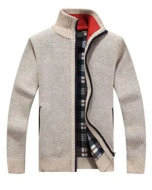 Men's Sweaters Warm Cashmere Wool Zipper Cardigan Sweaters