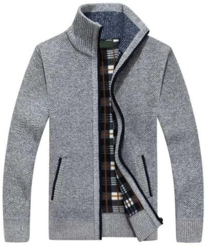 Men's Sweaters Warm Cashmere Wool Zipper Cardigan Sweaters