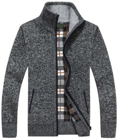 Men's Sweaters Warm Cashmere Wool Zipper Cardigan Sweaters