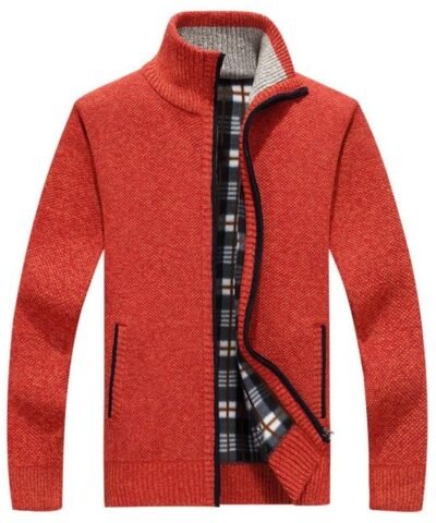 Men's Sweaters Warm Cashmere Wool Zipper Cardigan Sweaters