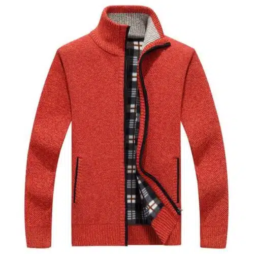 Men's Sweaters Warm Cashmere Wool Zipper Cardigan Sweaters