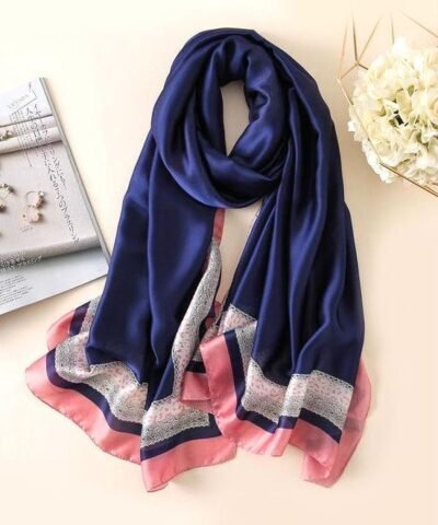 Women's Solid Print Silk Scarf