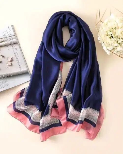 Women's Solid Print Silk Scarf