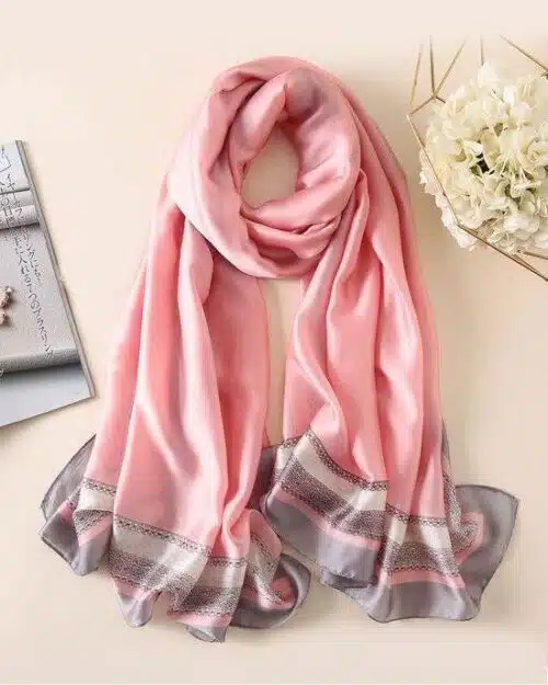 Women's Solid Print Silk Scarf