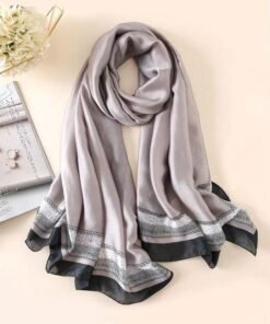 Women's Solid Print Silk Scarf