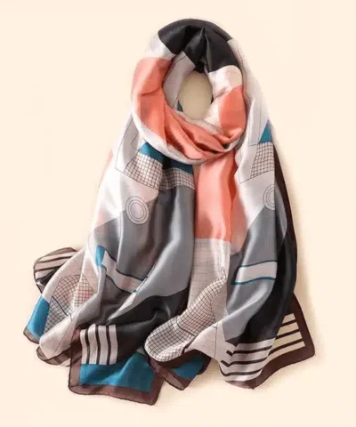 Women's Geometric Print Silk Scarf