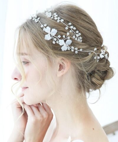Headpiece Fairy Long Flower Vine Handmade Beads Headbands