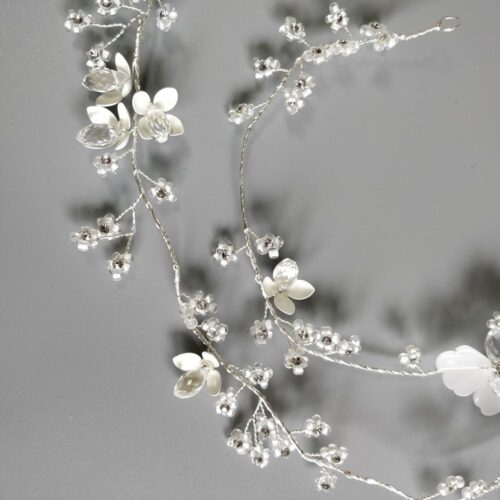 Headpiece Fairy Long Flower Vine Handmade Beads Headbands