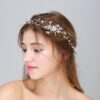 Hersbridal Tiara Pearl And Rhinestone Hair Vine Bridal Headpiece