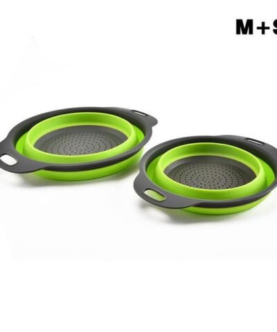 Collapsible Silicone and Colander 2pcs Set