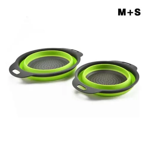 Collapsible Silicone and Colander 2pcs Set