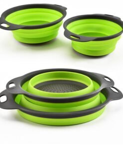 Collapsible Silicone and Colander 2pcs Set