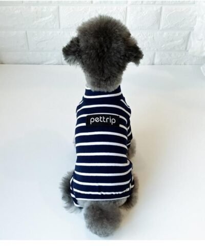 Pet Striped Cotton Overalls Pet Jumpsuit