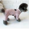 Pet Striped Cotton Overalls Pet Jumpsuit