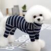 Pet Striped Cotton Overalls Pet Jumpsuit