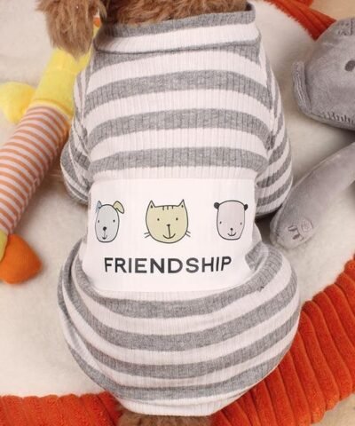 Pet Dog Stripes Pajamas Jumpsuits