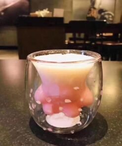 2019 Starbucks Cat Claw Cup 6oz Double Wall Glass Mug