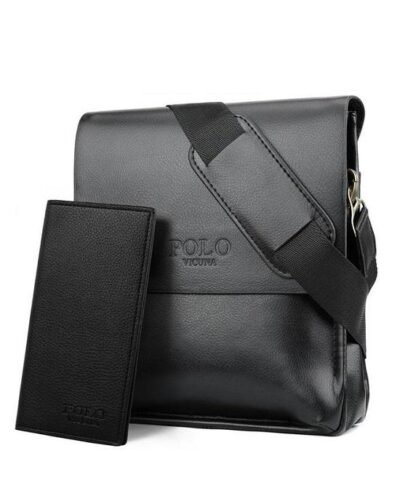 Men's Leather Set Business Messenger Bag