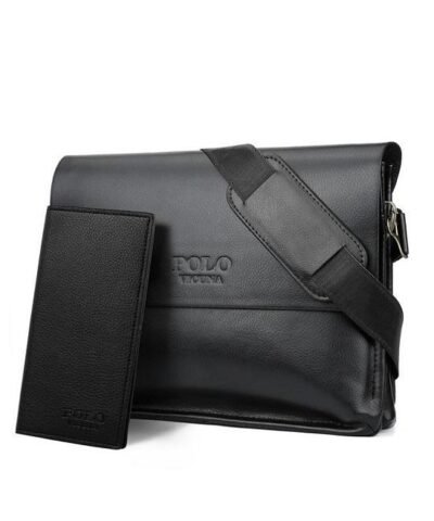 Men's Leather Set Business Messenger Bag