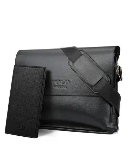 Men's Leather Set Business Messenger Bag