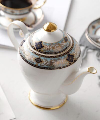 Bone China Cake Rack Double Layer Three-Layer Pottery Fruit Plate, teapot pot set