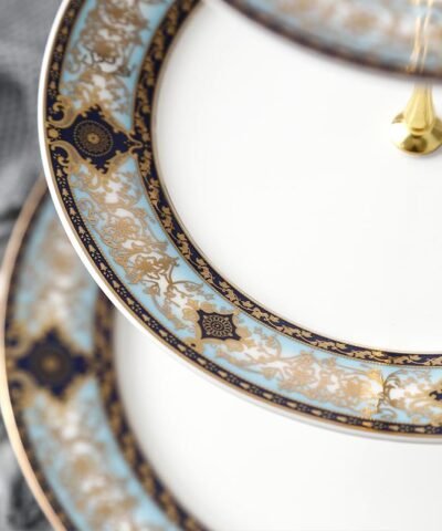 Bone China Cake Rack Double Layer Three-Layer Pottery Fruit Plate, teapot pot set