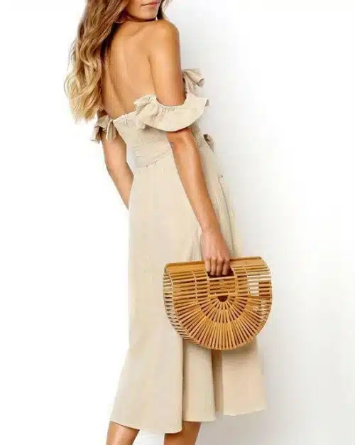 Women's Off Shoulder Ruffle Dress