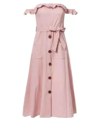 Women's Off Shoulder Ruffle Dress